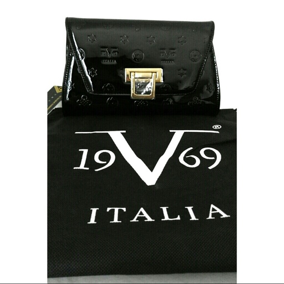 Versace 19.69 Handbags - Versace 19.69 Italia Black Signature Clutch